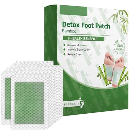 Patch per piedi, cuscinetti per la pulizia dei piedi, 1 scatola, cerotti det'ox, cuscinetti per la cura dei piedi, design compatto da viaggio, per uso notturno, routine quotidiana della spa