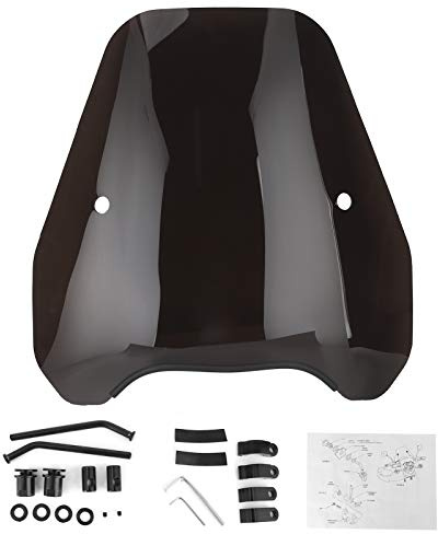 Parte della carenatura del faro anteriore del parabrezza del deflettore del stile retrò universale per motociclette (Marrone scuro)