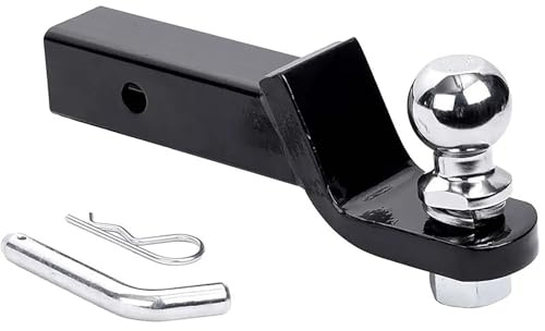NEWFUN Adaptador de Enganche de Remolque rebajado 50 mm para vehículos estadounidenses, Bola de Enganche para automóviles, Furgonetas, Camiones y autocaravanas.