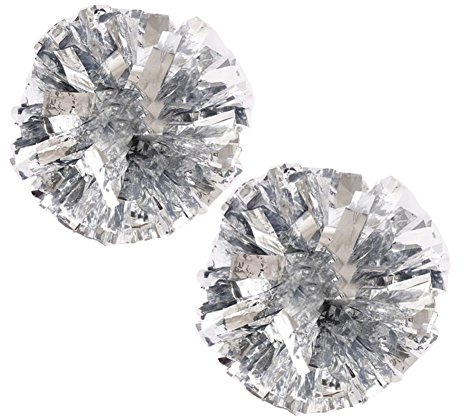 Fancy Pumpkin 1 Paar Team Sport Cheerleading Poms Match Pom Kunststoff Ring Pompoms Silber
