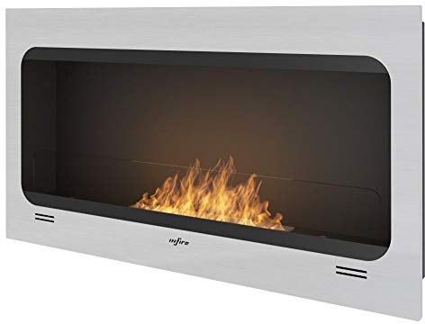 Infire Inspire Acciaio Caminetto a bioetanolo da incasso o da appendere alla parete con struttura in acciaio inox