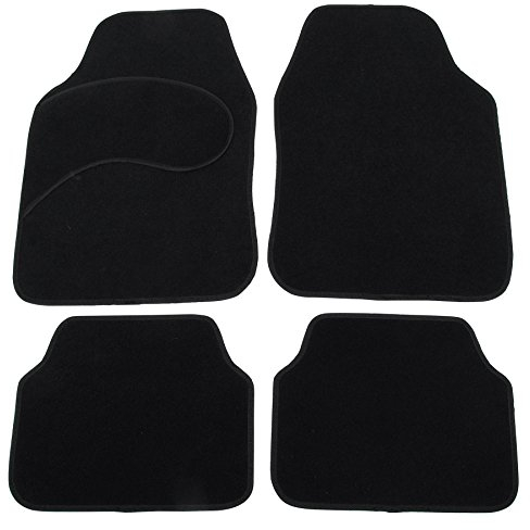 eSituro Universal Auto Fußmatten Automatten aus Teppich Schwarz