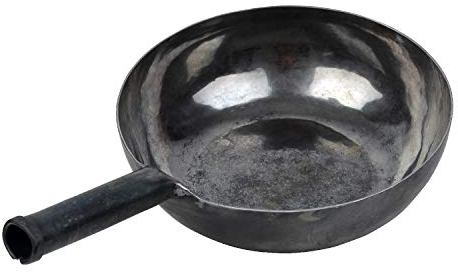 臻三环 ZhenSanHuan Chinesische handgehämmerte Eisen-Woks und Bratpfannen, antihaftbeschichtet, keine Beschichtung, Induktionsgeeignet, 30 cm