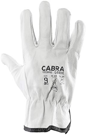 Cabra G-Drive 1 Paar Montagehandschuhe Schutzhandschuhe Ziegenleder Lederhandschuhe Arbeitshandschuhe (1, 9 (L))