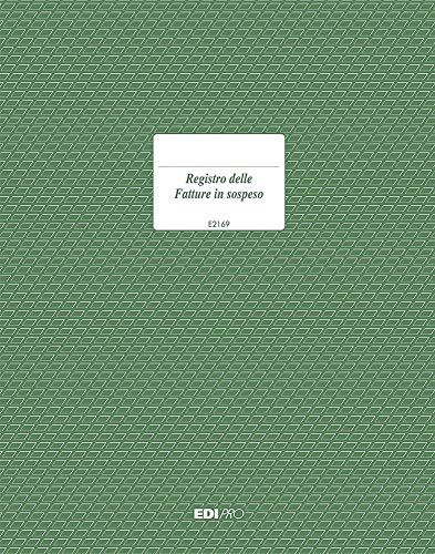 Edipro E2169 - Registro de facturas en suspensión, 46 páginas numeradas f.to 31 x 24,5