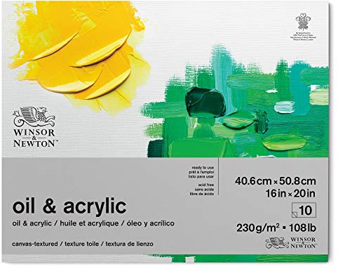 Winsor & Newton papel para óleo y acrílico, Blanco, 40,6 x 50,8cm