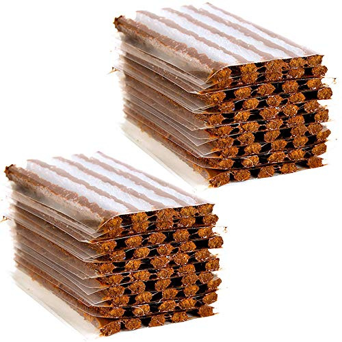 ETOPARS 100 Piezas Tira de Reparación de Neumáticos Moto Coche Neumáticos Sin Cámara Reparación Sellador Goma Herramienta 100mm x 6mm