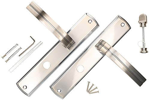 KOTARBAU® Türdrückerset 72 mm WC Langschild Nickel-Chrom Universal Modern