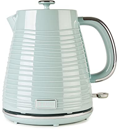 Haden Devon Green Kettle - 1.7L Capacity, BPA-Free - Auto-shutoff & Boil-Dry Protection - Cordless Design - 3000W Fast Boil Kettle - Removable Filter