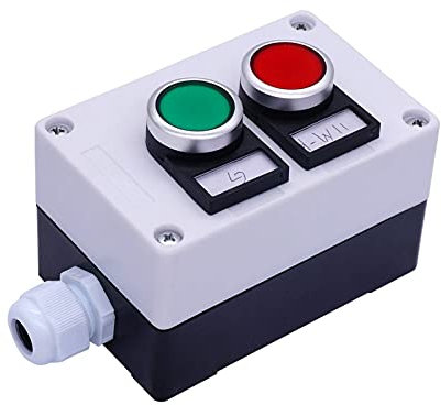 TIFLON 22mm 10A 440V 1NO 1NC Rot Grün Schild Momentandruckschalter Druckschalter Station DIY