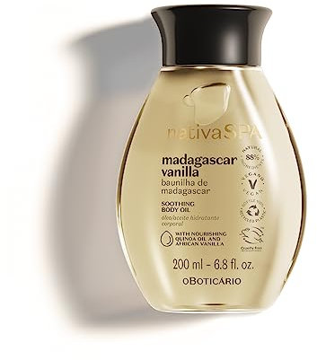 O Boticário Nativa SPA Vainilla de Madagascar Aceite Corporal Perfumado Loción Para El Cuerpo Hidrata y Cuida Piel Vegan 200ml