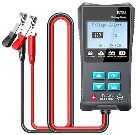 DELURA 12V/24V Car Battery Capacity Tester Intelligent Digital Battery Tester Voltage Internal Resistance Measurement