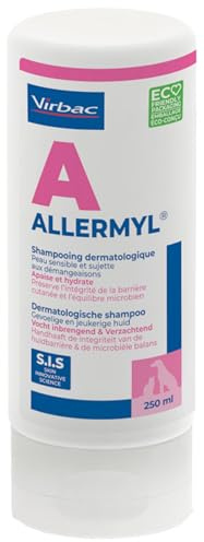 Virbac Allermyl Shampoo Cani e Gatti Pelle a Tendenza Allergica 250 ml | Shampoo lenitivo per cani e gatti con pelle pruriginosa, sensibile o a tendenza allergica.