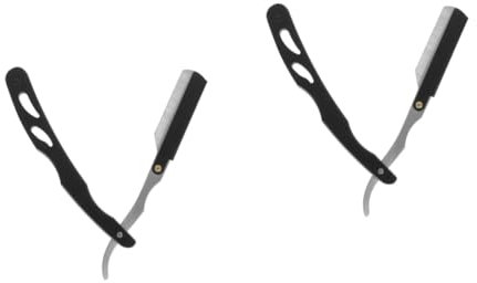 Beavorty 2pièces Rasoir Métallique Manuel Pour Rasage De Tête Épilation Sourcils Outil Et Pour Usage à