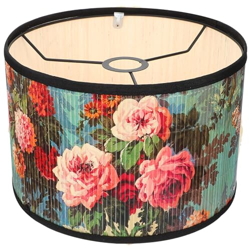 Alipis Retro Lampenschirm Mit Blumenmuster 8 Zoll Deckenlampenschirm Aus Metall Für E27 Wohnzimmer Schlafzimmer Hotel Beleuchtung