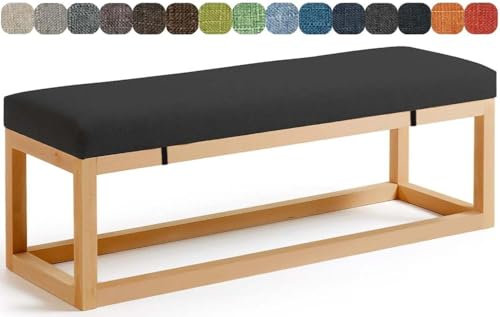 AQIGR Bankauflage Outdoor 120x40 150x50 180x40 Sitzkissen Bank, 5CM Dicke Bankkissen mit Abnehmbarem Bezug, Stuhlkissen Sitzpolster, Bankpolster für Stuhl Boden Bürostuh(Color 5,180x40cm x5cm Thick)