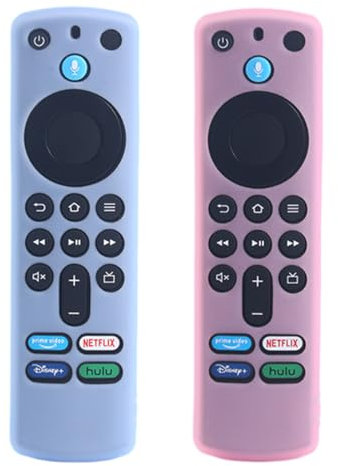 GXGM Funda para Control Remoto por Voz Alexa 2021 BHHB Funda Fire Stick TV Funda de Silicona Amazon Compatible con Fire TV Stick 4K /4K Max Alexa (3.a generación) Control Remoto por Voz, 2 Piezas