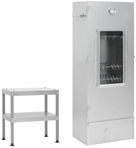 Mueble para el hogar, horno de barbacoa, ahumador con mesa de acero galvanizado