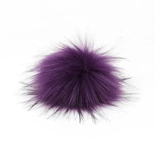 ROCILA 1 Stück 15 cm Kunstfuchspelz, Flauschiger Pompom-Ball, Farbenmix für Hüte, Charms, Accessoires, Knopf, Kindermützen, abnehmbare Strickmütze für Frauen