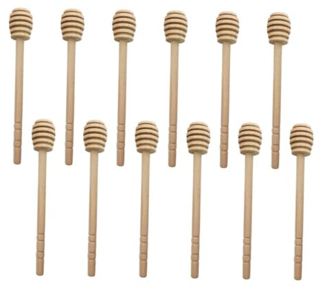 WEKADRIN 12pezzi Bastoncini Di Legno Per Agitatori Per Marmellata e Sciroppo Utensili Per Vasi Di Perfetti Per Matrimoni e Feste Facili Da Pulire e Riutilizzabili