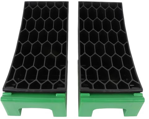 Akozon 6-teiliger Gebogener Nivellierungsblock für Wohnmobile und Wohnmobile – 35.000 Pfund Kapazität, Leichte Tragbare Nivellierer mit Anti-Rutsch-Pads für Wohnwagen und Wohnmobile