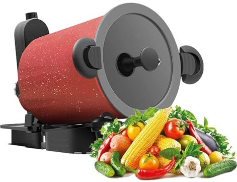 IUokLU Machine de Cuisson entièrement Automatique Multicuiseur Intelligent Poêle antiadhésive pour Machine à Sauter Agitateur de Casserole chauffante rotative à 360,Rouge étoilé