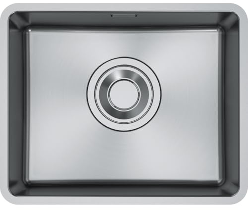 Franke Fregadero de cocina de acero inoxidable (cepillado) con un solo cuenco Maris Quiet MQX 110-50 - 122.0694.477