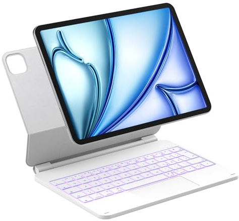 Inateck NeoMagic Funda con teclado magnético para iPad Air de 11 pulgadas M3/M2 (2025/2024), Air 5/4, teclado mágico para iPad Pro de 11 pulgadas 4/3/2/1, soporte independiente, retroiluminación de 7