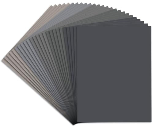 ALPXUXP Papel de lija (20 unidades, grano 120/240/400/600/800/1000/1500/2000/3000/5000, grano profesional húmedo y seco, 28 x 23 cm)