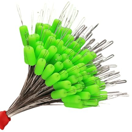 DIEKE 100 Stück Silikon-Bohnenstopper, oval, oval, Bobber-Stopper, professionelle Schwimmer, Senker, Stopp für Angelschnur