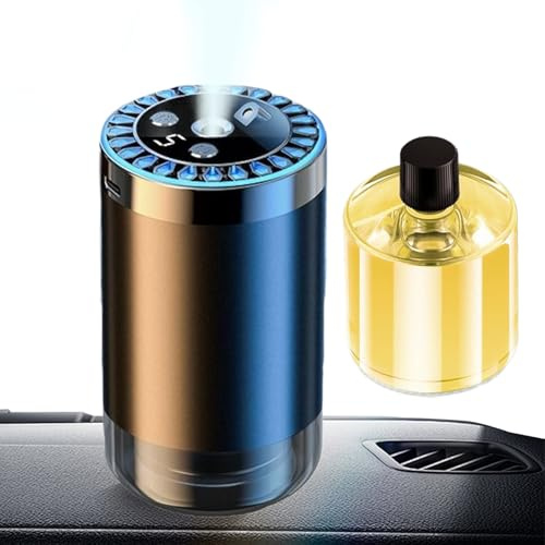 Aroma-Öl – Diffuser Mit Ätherischen Ölen – Ätherische Öl Diffusoren Auto Lufterfrischer – Mit Sternenprojektion, Intelligenter Luftbefeuchter Mit 50 Ml Aromatherapieöl, 7-LED-Farb/USB