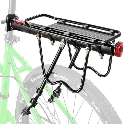 Fahrradträger hinten, 50 kg Kapazität, Schnellentriegelung, mit Kotflügel und Reflektor, robuster Gepäckträger für die Rückseite des Fahrrads, passend für 24-29 Zoll Räder