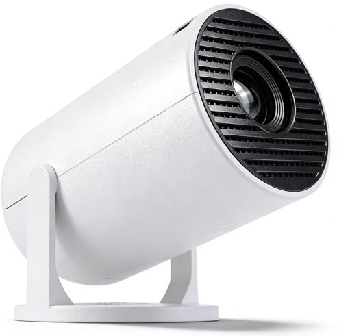 Dpofirs Mini Proiettore con WiFi, Proiettore Cinematografico da Esterno 1080P 50 ANSI per Home Theater, Messa a Fuoco Manuale, Connessione al Computer, Set Top Box, Console di Gioco