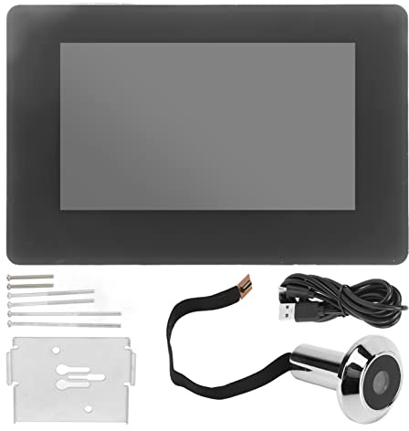 digital de puerta con pantalla a color de 4,3, cámara gran angular 1MP, resistente al agua y sin cables, timbre inteligente integrado para seguridad doméstica fácil de instalar