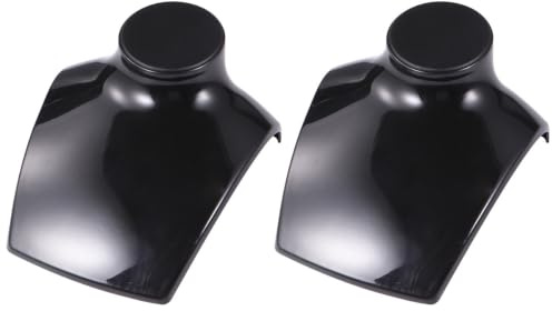 SOLUSTRE 2 st. smyckesdisplay för skyltdocka: plastställ för byst, örhängeshållare för visning av smycken, halsband, örhängen, ringar svart