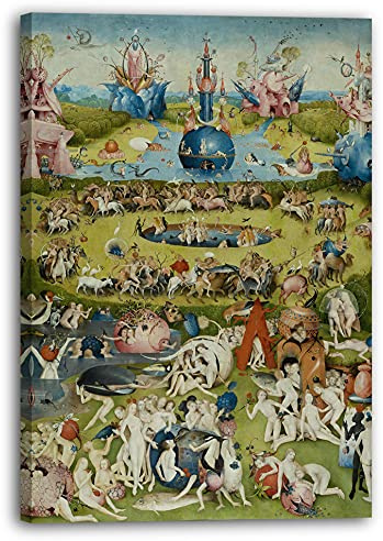 Printed Paintings Leinwand (60x80cm): Hieronymus Bosch - Der Garten der Lüste (1490/1510) - Mittlere Tafel