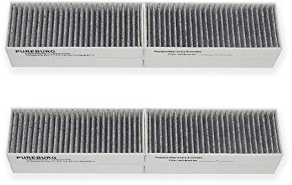 PUREBURG Replacement Filters Compatible with Blueair Cabin P1/P2i/P2iD Car Air Purifier,2-Pack High-efficiency HEPA + Activated Carbon Air Clean Dust VOs