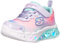 Skechers Flutter Heart Lights Simply Love, Scarpe Bambine e ragazze, Lavender Synthetic Mesh, 32 EU
