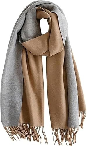 CLELLA Cachemire Écharpe Femmes Hiver Écharpe Doux et Respirant Peau Amicale Écharpe Chaude et Mouchoir Décontracté Écharpes Douces et Longues Écharpes (Gris Taupe)