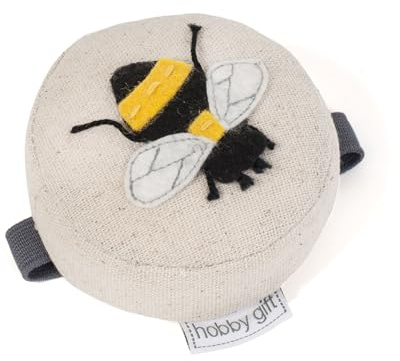 Hobby Gift Novelty Fabric Pincushion - 2.5 x 13 x 10cm - Wrist Strap Bee