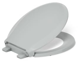 Kohler 4639-RL-95 Cachet READYLATCH Quiet Close Round Toilet SEAT, Grey, Ice Gray