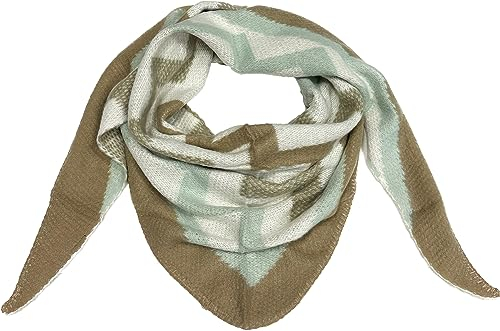 J26 XL Dreiecksschal Winter Unisex Dreieck Schal Welle Wolle Fashion Stola Tuch gestrickt Strickschal (Grün)