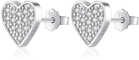 Bewenda Damen Ohrstecker Silber 925, 925 Silber Stern Ohrringe Ohrstecker