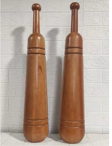 LXLZYXSF Clubbell Indische Vereine - Jede Keule 6.6lbs/3kg, Professionell Schwer Belastbar Massivholz Schultertrainer, Workout-Ausrüstung Für Verschiedene Übungen, EIN Paar