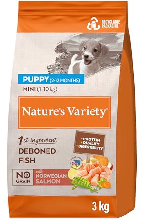 Nature's Variety No Grain - Mini Junior hundfoder med törnfri lax - 3 kg
