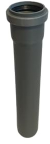 HT-Rohr DN 40 250 mm mit Dichtung Abwasserrohr Abflussrohr Grau PP Kunststoff Stärke 1,8mm | Abflußrohrsystem DN 40x250mm Ablauf | Kanalrohrsystem | komplettes HT-System
