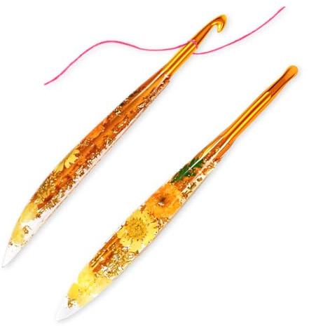 HMCEY Aiguille Crochet Tricot 6 MM,Hook Crochet Ergonomique pour Debutant,Aiguille à Tricoter avec Poignée,Crochets pour Mains Arthritiques,Outils pour Tricoter pour Sacs, Chapeaux, Chaussettes