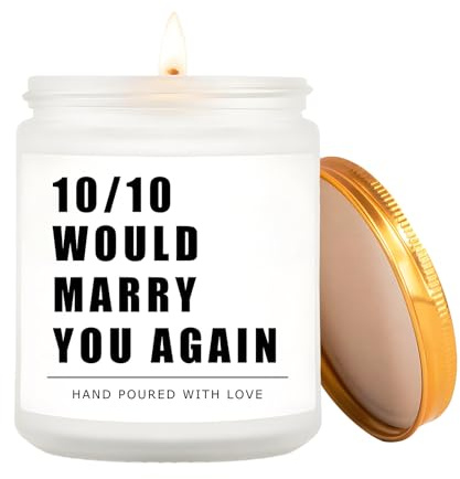 Funny Wedding Anniversary Candle Gifts, for Couple, Him, Her, Wife | Romantic Anniversary Wedding Gifts, Husband, Thoughtful Presents, For Birthday, Valentine's