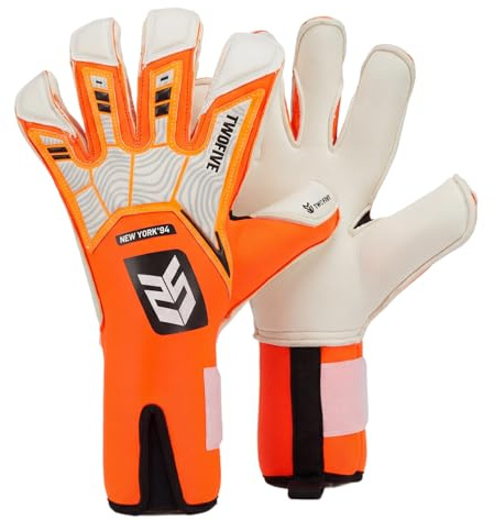 TWOFIVE | Guantes de Portero Los Angeles/New York Advance | Talla 4-11 | Edad 8-14+ años | Amarillo, Naranja | Guantes de Portero Duraderos para Niños y Jóvenes |