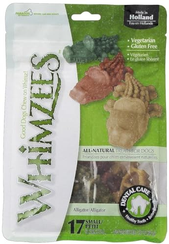 WHIMZEES 22541/3041 Krokodil S | 150 Stück vegetarische Hundesnacks
